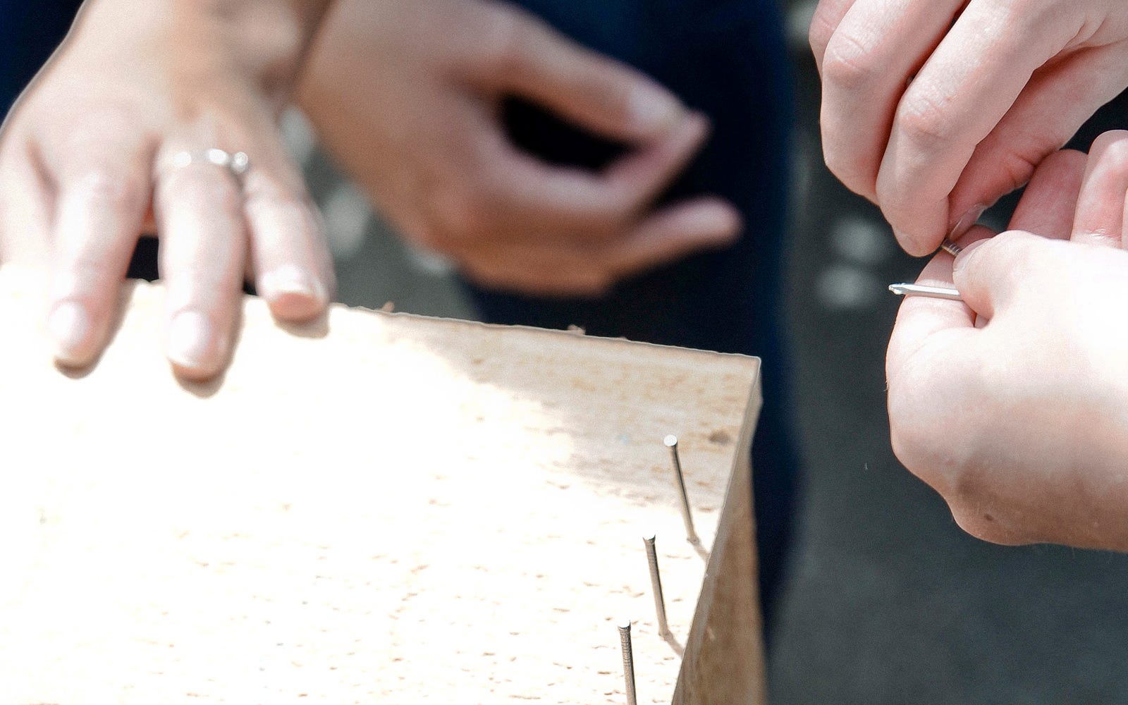 nailing flower box