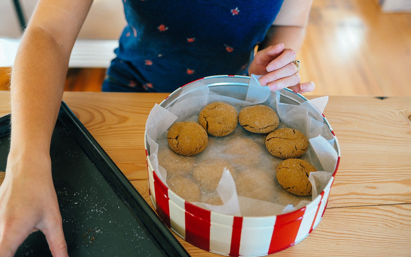 finished molasses cookie