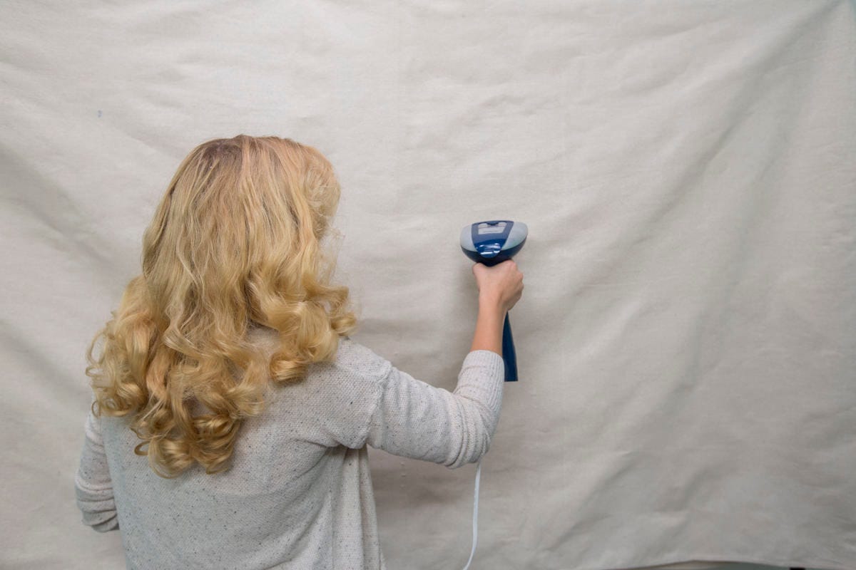 steaming canvas drop cloth