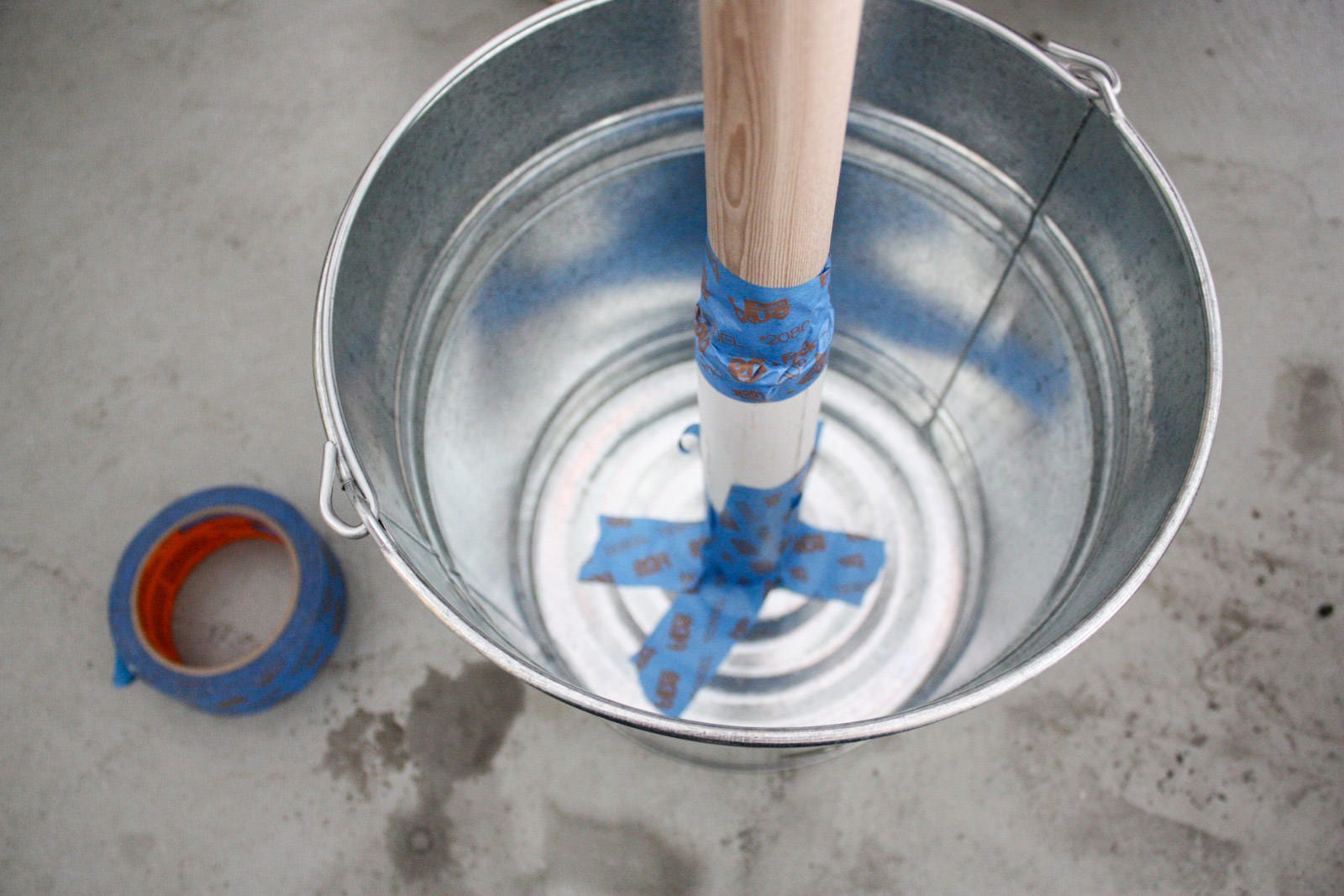 set pvc pipe in place