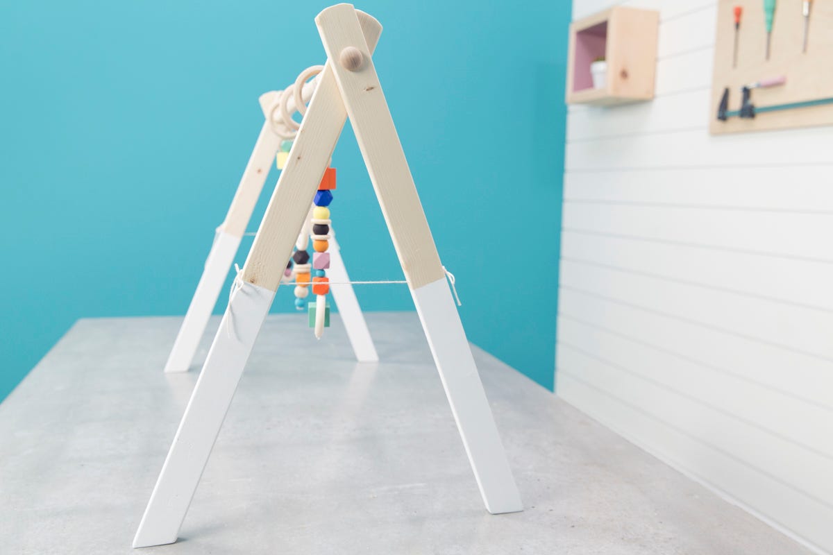 wooden baby gym