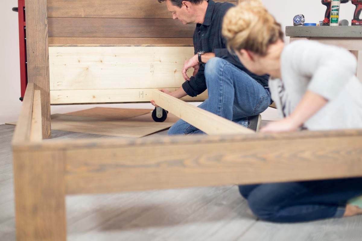 adding support to bed frame